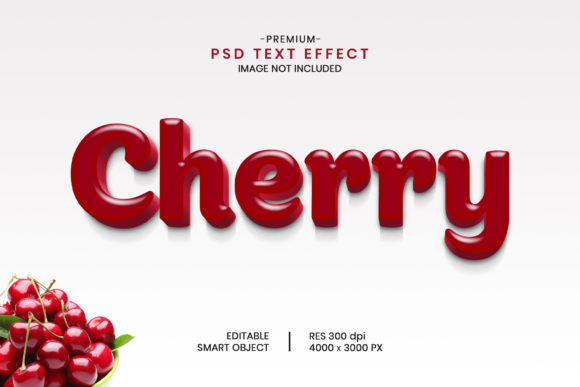 Create Juicy 3D Text with Editable Fruit Cherry Effect