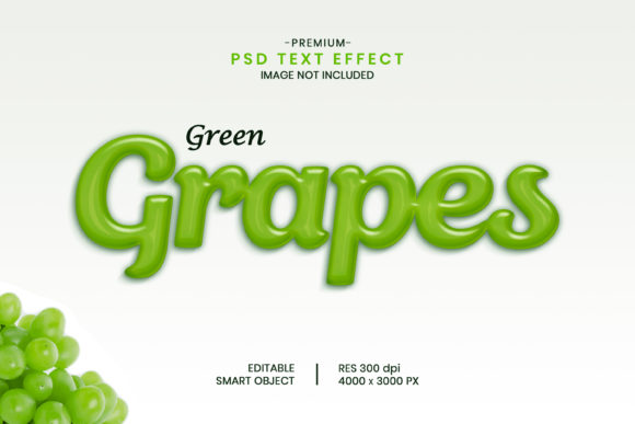 Editable Grapes Fruit 3D Text Effect: A Bold Choice for Creative Projects