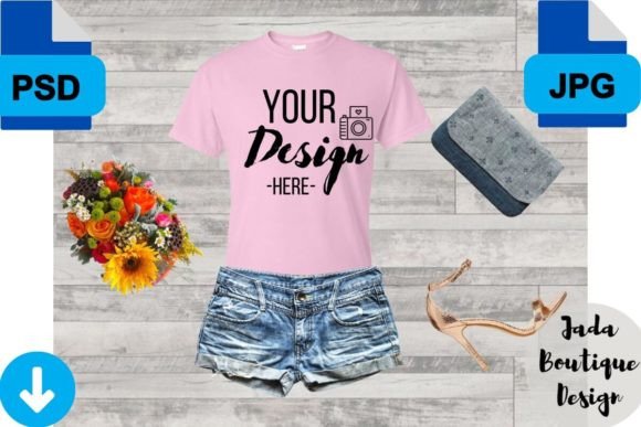 Effortless Product Mockups: The Light Pink T-Shirt Template