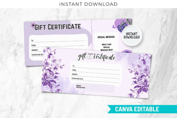 Elegant Floral Gifting: The Purple Lilac Canva Template