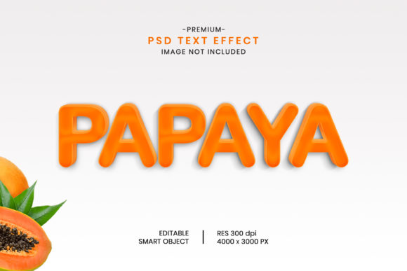Fresh & Bold: Using the Editable Fruit Papaya 3D Text Effect