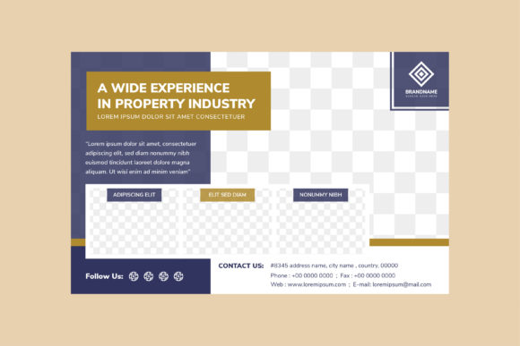Gold Purple Property Flyer: A Modern Marketing Asset