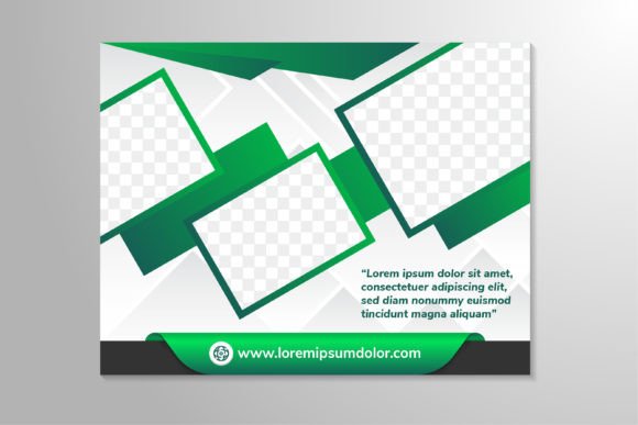 Green Rectangle Horizontal Banner: Your Modern Design Template