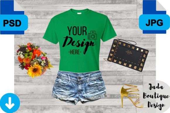 Irish Green T-Shirt Mockup: A Women's Style Essential