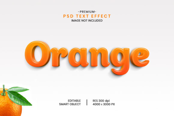 Make Your Text Pop: The Editable Orange 3D Text Effect Template