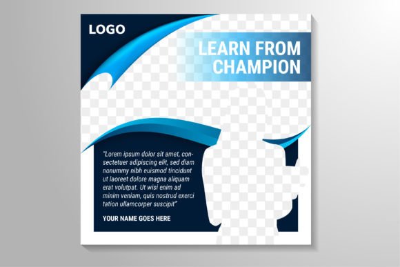 Master Visual Engagement with the Learn from Champion Square Banner