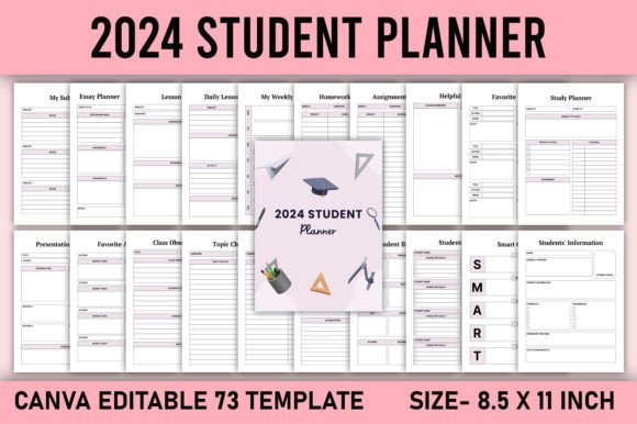 Master Your Academic Year with the 2024 Student Planner Canva Template