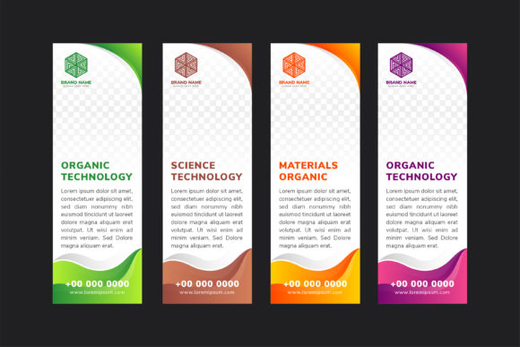Modern Liquid Banner Templates for Vertical Layouts