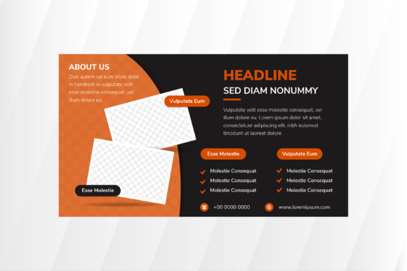 Orange Black Horizontal Flyer Photo: Bold Design Template