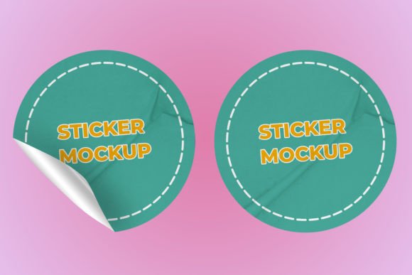 Realistic Round Sticker Mockup Design: Elevate Your Visuals