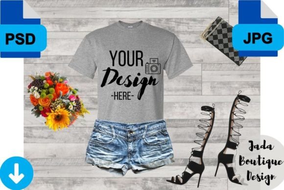 Sport Grey T-Shirt Mockup: The Essential Women's Style Template