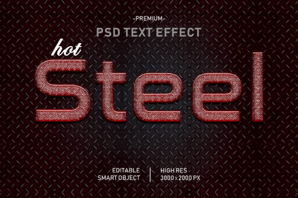 Steel Editable 3D Text Effect: A Practical Design Asset