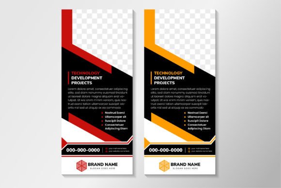 Technoloy Development Vertical Banner: A Modern Design Asset