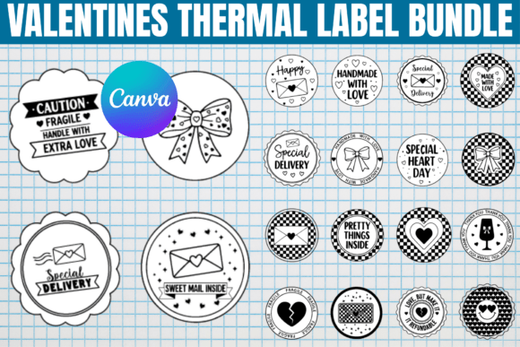 Valentine's Thermal Label Bundle: Seasonal Branding for Your Shipments
