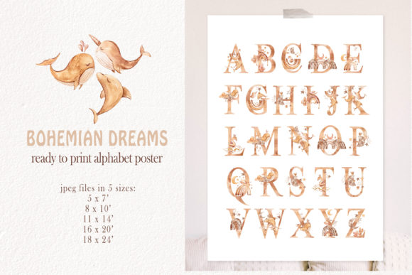 Watercolor Nursery Alphabet Print: A Gentle Touch for Creative Projects