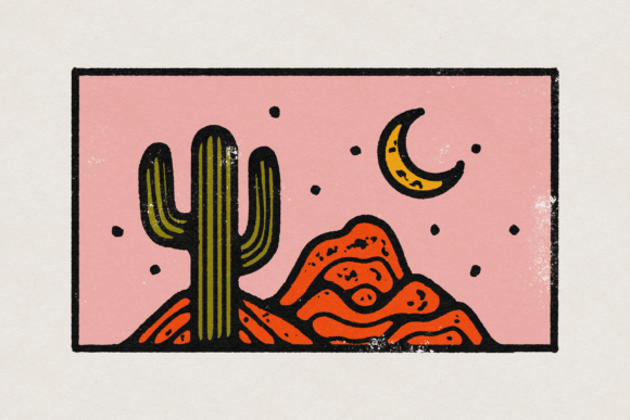 Western Desert Cactus Night Time Scene: A Designer's Guide